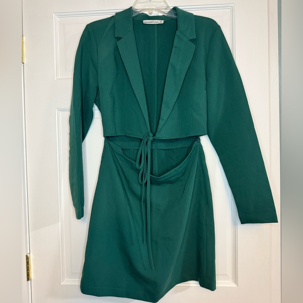 Abercrombie & Fitch Wrap-Front Cutout Blazer Dress